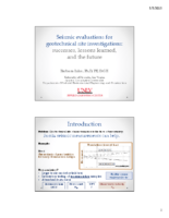 05-Luke 2015 -Seismic Evaluations – Geotech Investigations